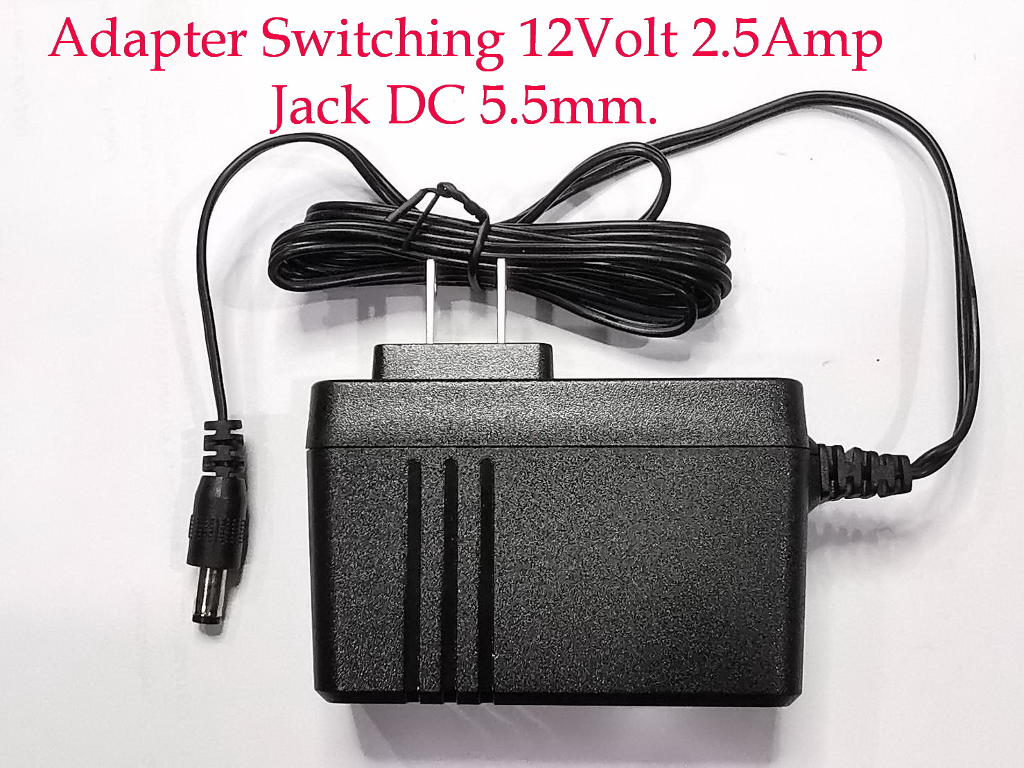 Adapter switching แปลงไฟ AC input 220 volt เป็นไฟ DC 12 Volt 2.5 Amp(2500mA.) ขนาดหัวDC Jack 5.5x2.5มม.