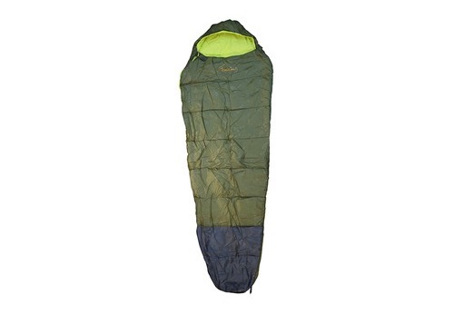 Sleeping bag for camping or hiking, (180+30)x75 cm. - Green