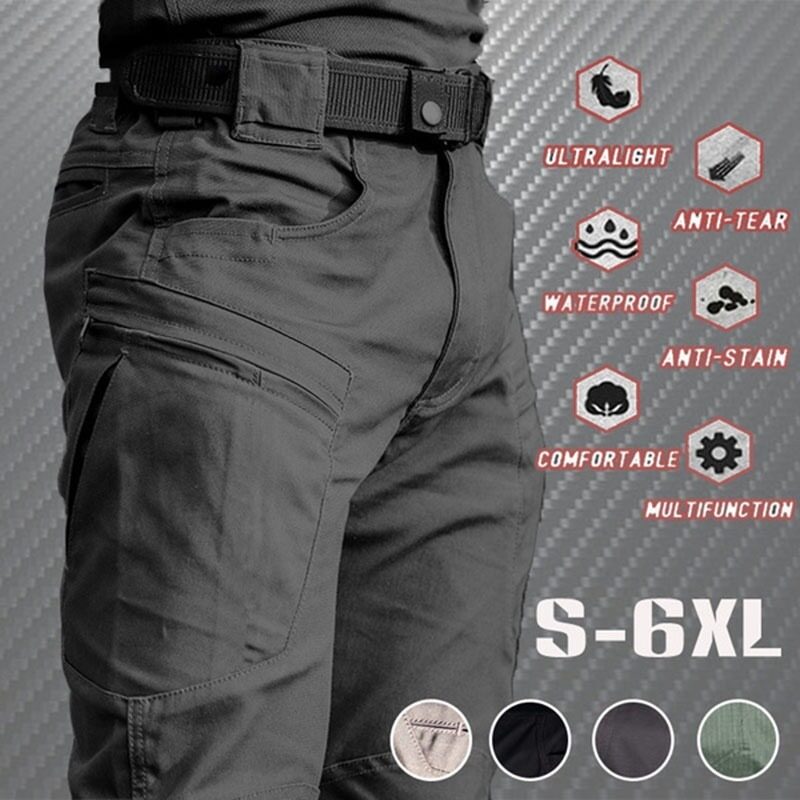 Casual Men Cargo Pants Elastic Multi Pockets Army Military Tactical ...