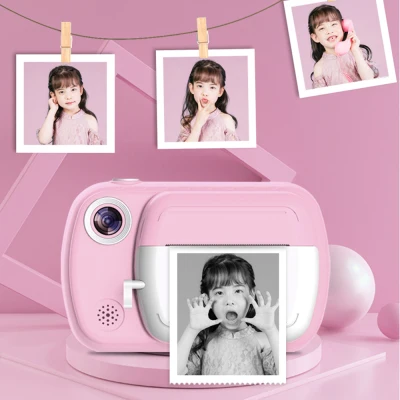 Children Christmas Gift Instant Print Camera For Kids 1080P HD Camera With Thermal Photo Paper Toys Camera For Birthday Gifts