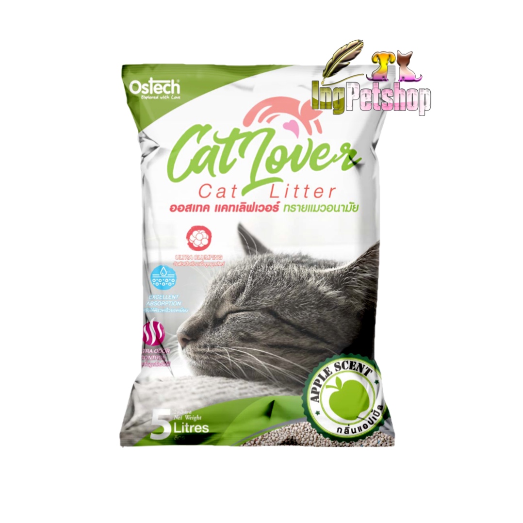 ทรายแมว 5 ลิตร Ostech ออสเทค CatLover แคทเลิฟเวอร์ Cat Lover 5 L