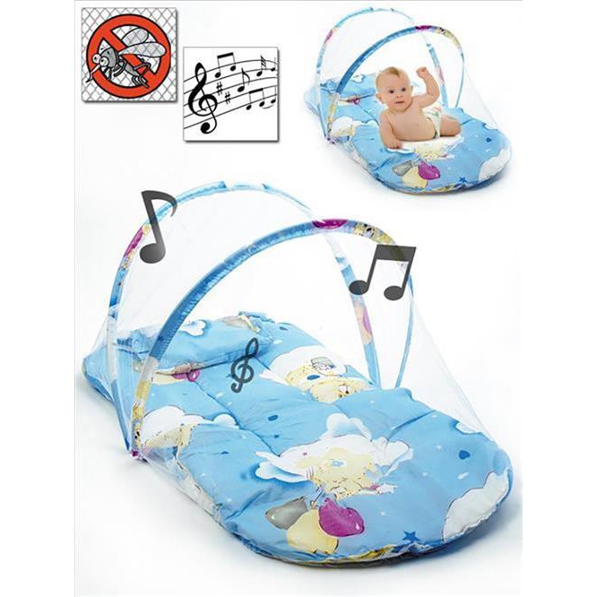 มุ้งกันยุงสำหรับเด็ก มีเสียงดนตรี มุ้งครอบเด็กเล็ก Baby Mosquito Net with Music