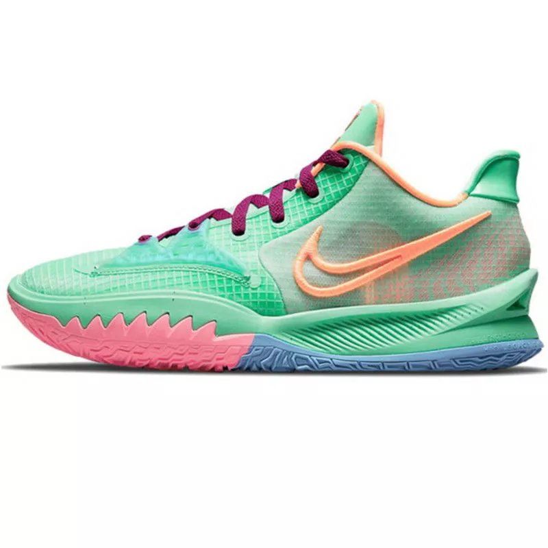 Nikeของใหม่Kyrie low 4โอเว่นรุ่นที่เรียบง่ายของ4รุ่นสีดำสีส้มผงสีเขียวทองสีดำต่ำที่จะช่วยให้การต่อสู้AJรองเท้าบาสเก็ตบอลสำหรับบุรุษและสตรี