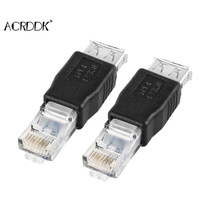 Rj45 Cable Pc To Router 2Pcs PC USB to RJ45 Female A to Ethernet Internet RJ45 Connector ...
