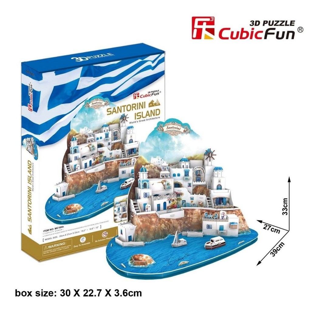 Cubic Fun 3D Puzzle  Santorini Island 129 ชิ้น
