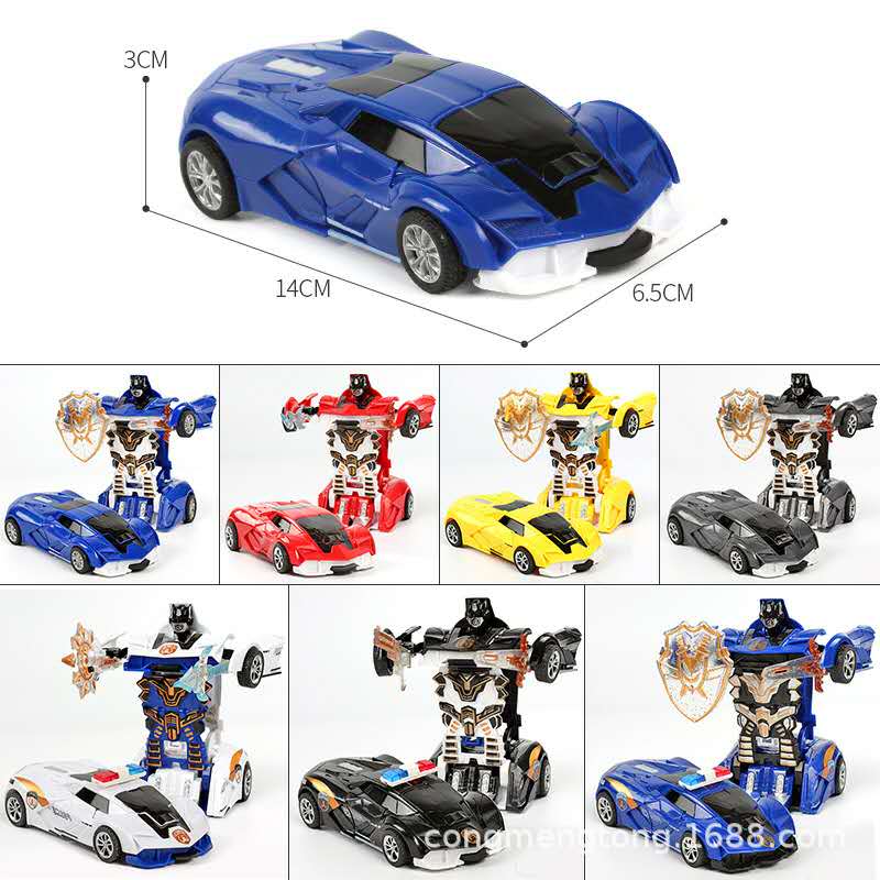 L&L SHOP  รถของเล่น รถแปลงเป็นหุ่นยนต์  ของเล่นเด็ก ของเล่นบังคับ และยานพาหนะ ชนแล้วแปลงเป็นหุ่นยนต์  ขนาด ย 13*ก 5*ส 5 ซม