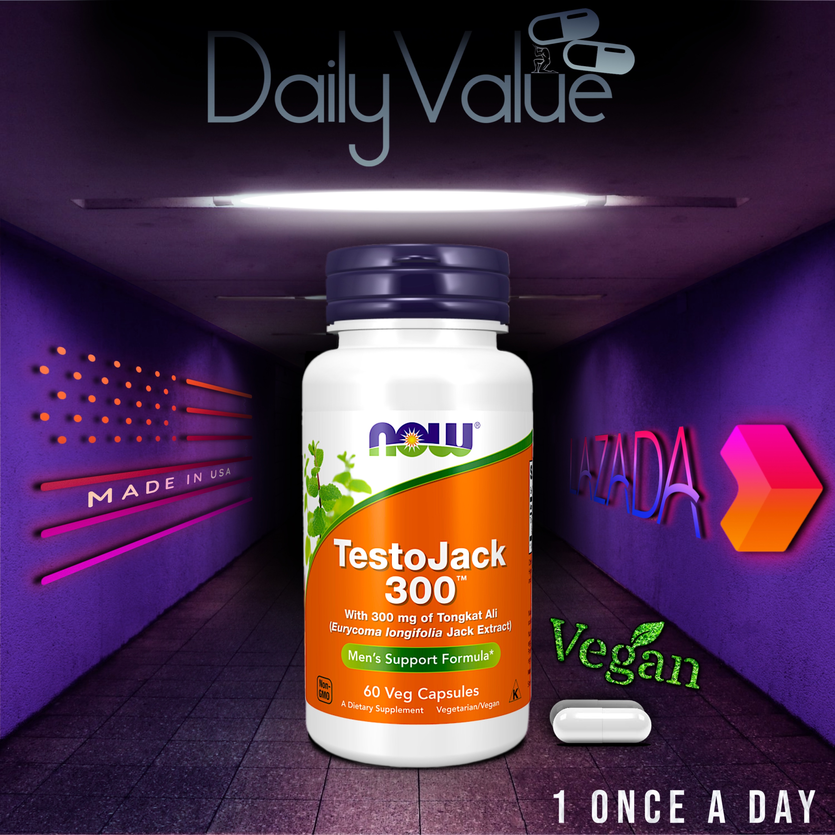 ทองกัต อาลี / TestoJack 300 / Tongkat Ali 60 CAPS by NOW FOODS | Lazada ...