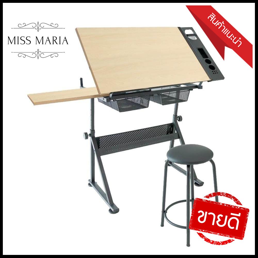 D.I.Y. โต๊ะเขียนแบบ DESKSPACE W90 DESKSDESK1 สีน้ำตาล/ดำD.I.Y