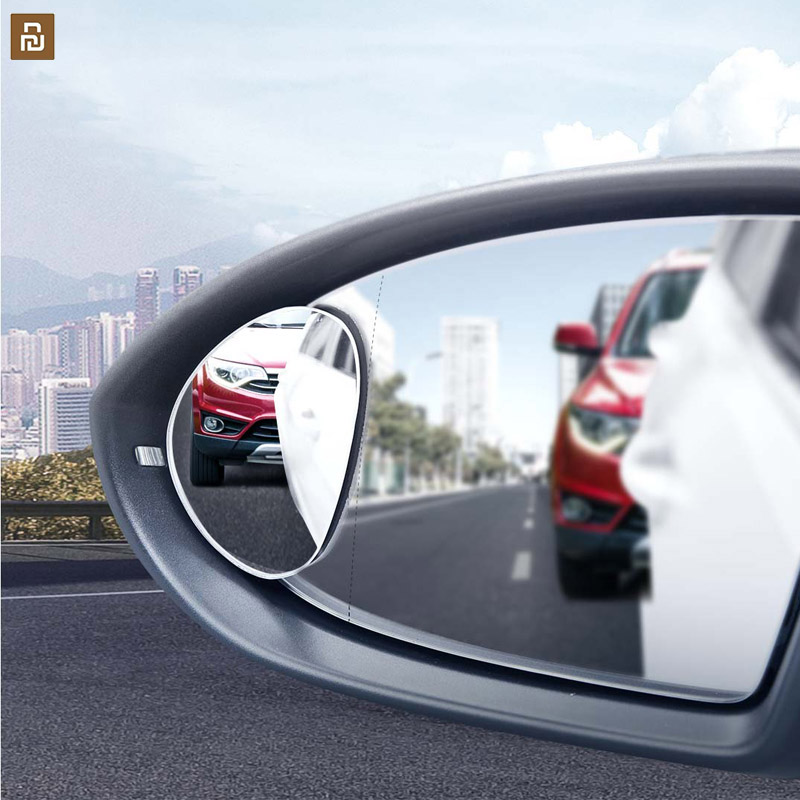 Xiaomi Youpin Maiwei กระจกมองหลังรถยนต์,กระจกมองหลัง HD ปรับมุมกว้างได้การมองเห็นขนาดใหญ่และการขับขี่ที่เสถียร2ชิ้น
