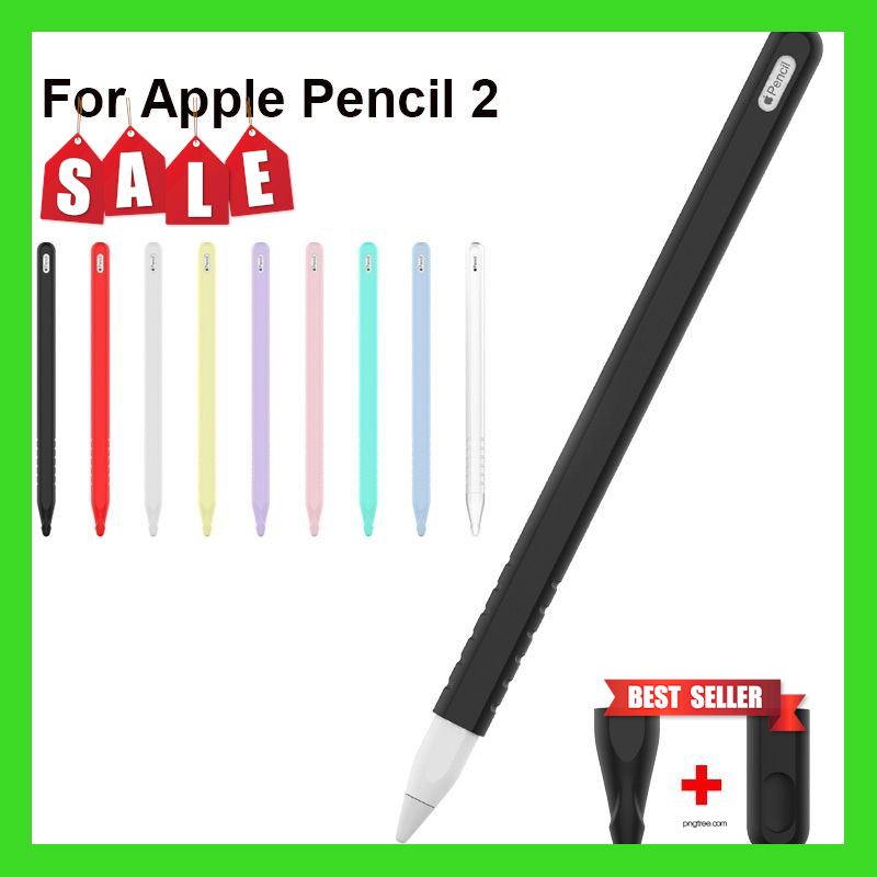 สินค้าดี มีคุณภาพ ## (แถมฝา 2 แบบ + tip ป้องกันหัวปากกา 1 ชิ้น )ซิลิโคน เคส apple pencil 2