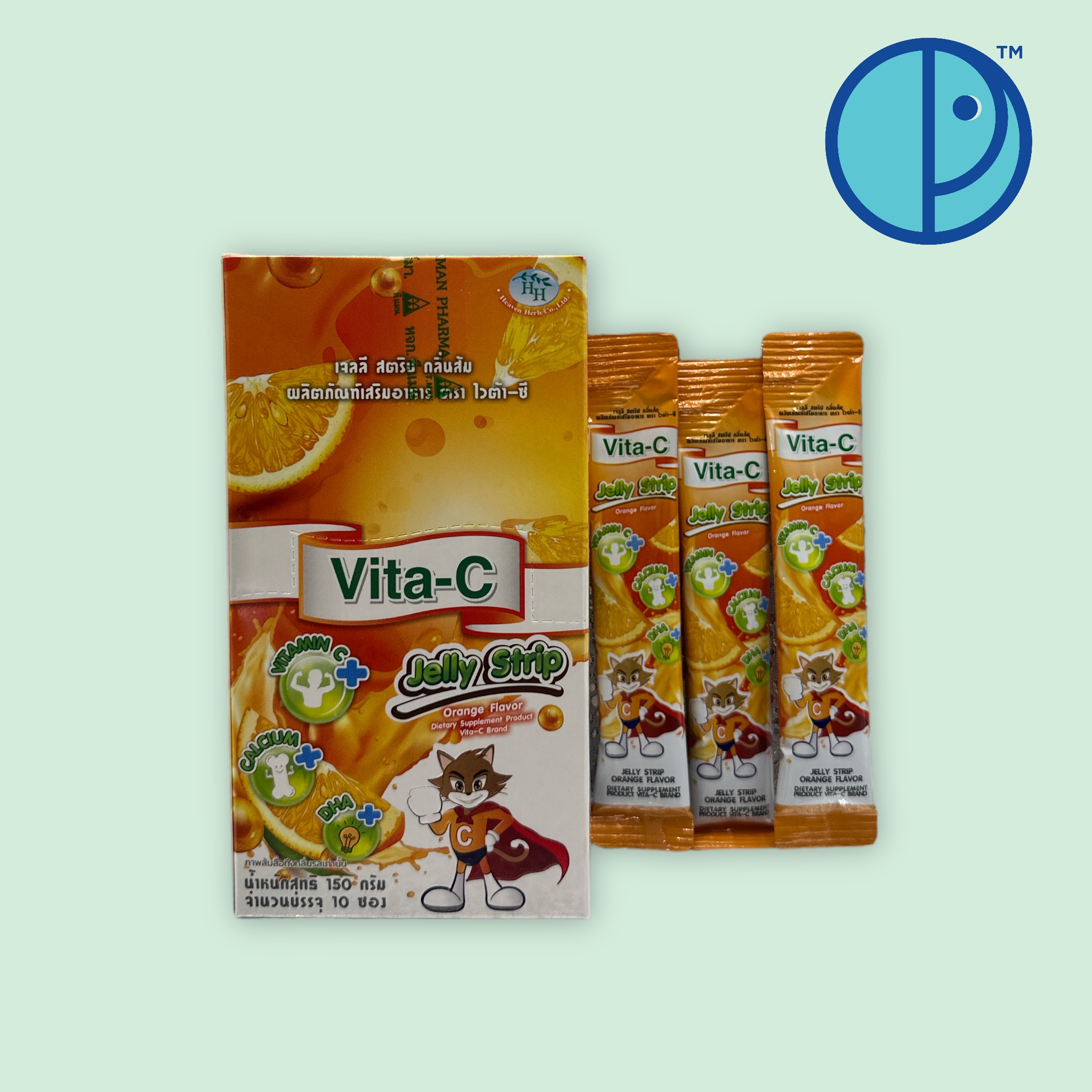 Vitac Jelly Strip Orange Flavor เจลลี่ สตริปกลิ่นส้ม ตราไวต้าซี