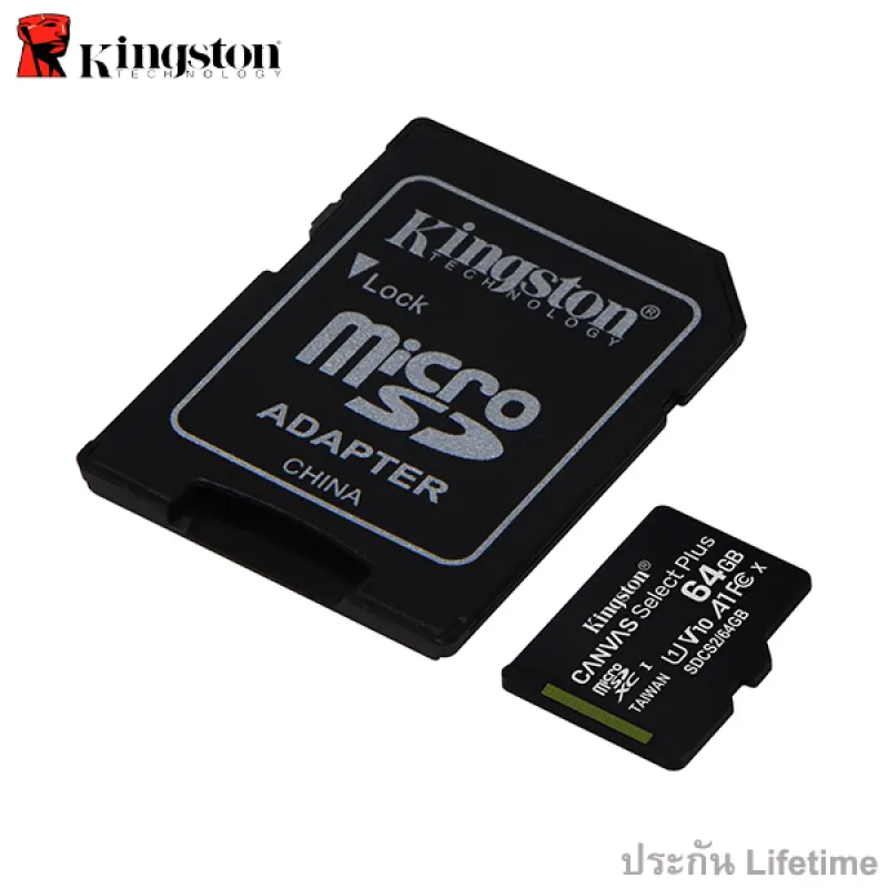 ภาพสินค้าKingston microSD Card 64GB Canvas Select Plus Class 10 UHS-I 100MB/s (SDCS2/64GB) + SD Adapter ประกัน Lifetime Synnex จากร้าน Actioncam Thailand บน Lazada ภาพที่ 3