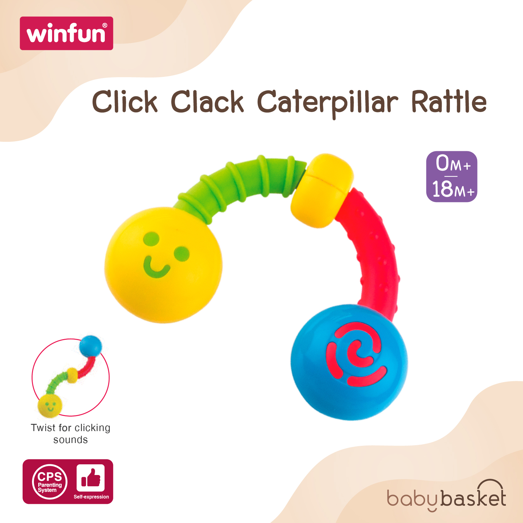 Winfun Click Clack Caterpillar Rattle | Lazada.co.th