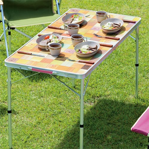 Coleman Natural Mosaic Living Table/120Plus #โต๊ะอลูมีเนียมพับยาว