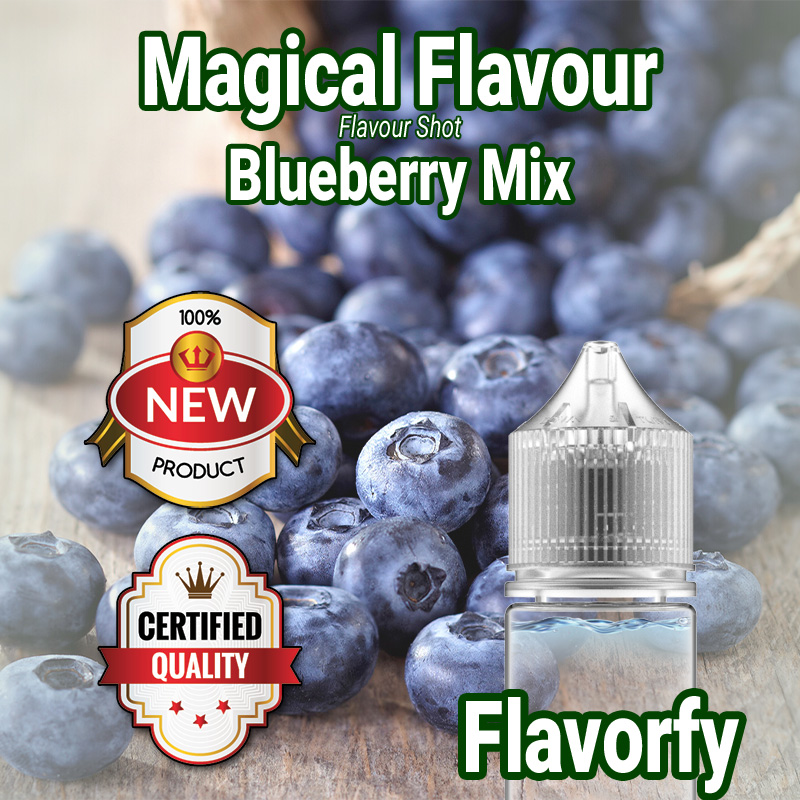 Magical Flavour Blueberry Mix 9001 - กลิ่นบลูเบอร์รี่ มิกซ์ 9001 - กลิ่นผสมอาหาร - ผ่านการรับรองจาก อย. ประเทศไทย บรรจุและขายโดย Flavorfy กลิ่นผสมอาหารอเนกประสงค์ เหมาะสำหรับ ลูกอม, กัมมี่, น้ำผลไม้, เบเกอรี่, ไอศครีม, ของเหลวอื่่นๆ