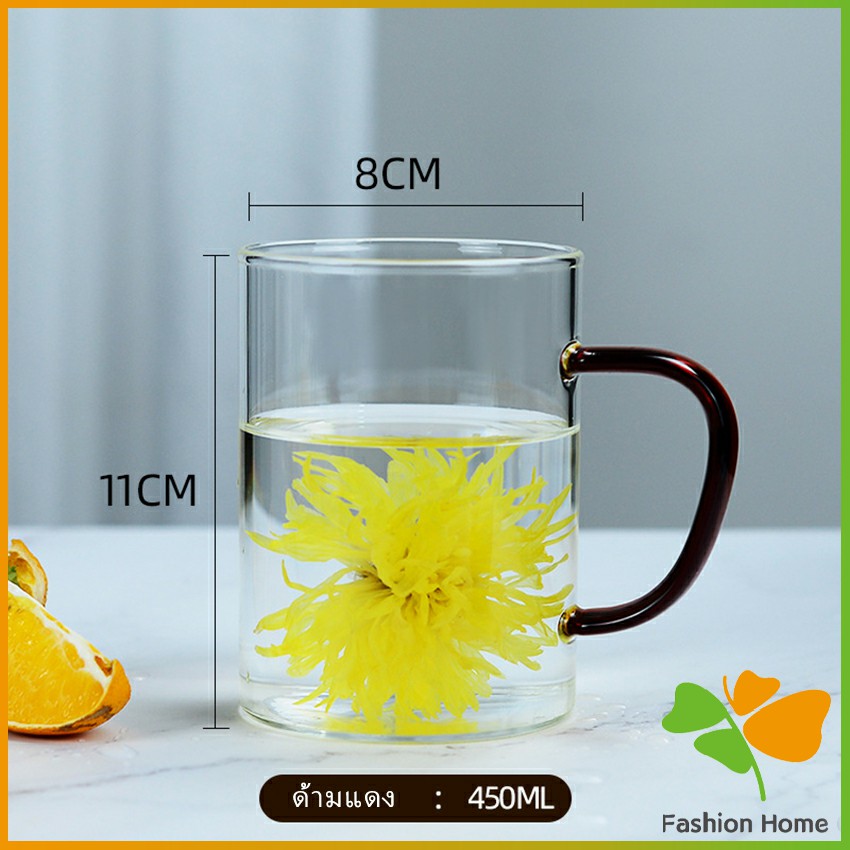 แก้วกาแฟ โปร่งใสและทนความร้อน glass cup FASHION Lazada.co.th