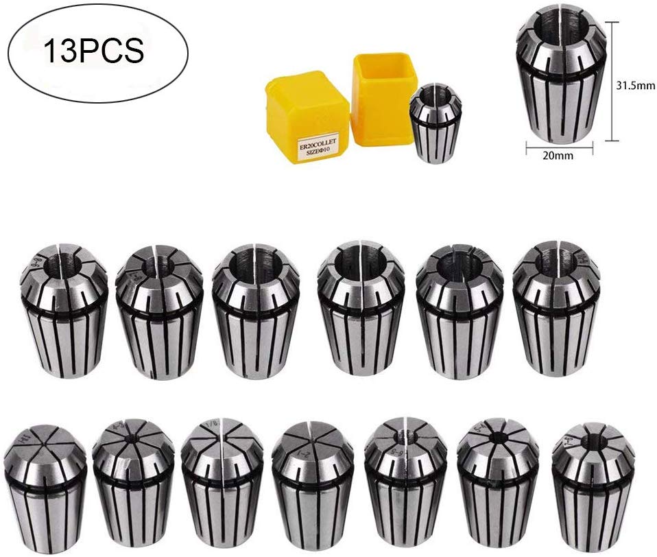13 ชิ้น/เซ็ตความแม่นยำ 0.008 1-7 มม. ER11 Milling Chuck Spring Collet ...