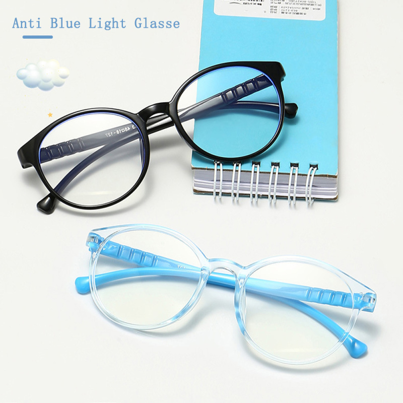Giá bán TRFQBJ Bọn trẻ Khung mềm UV400 Trong suốt Kính mắt trẻ em Ống kính rõ ràng Glasse chặn ánh sáng xanh Kính máy tính