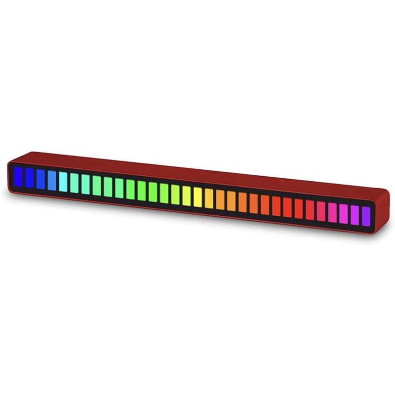 32 Bit Music Aluminum Metal Bar Voice Sound Control Audio Spectrum RGB Light LED Display Rhythm Pulse Colorful Signal
