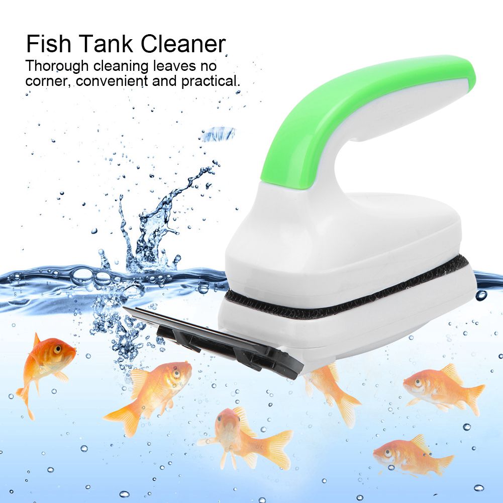 Fish Tank Strusher 【สินค้าขายดี】Fish Tank Magnetic Brush Aquarium Double-sided Moss ...