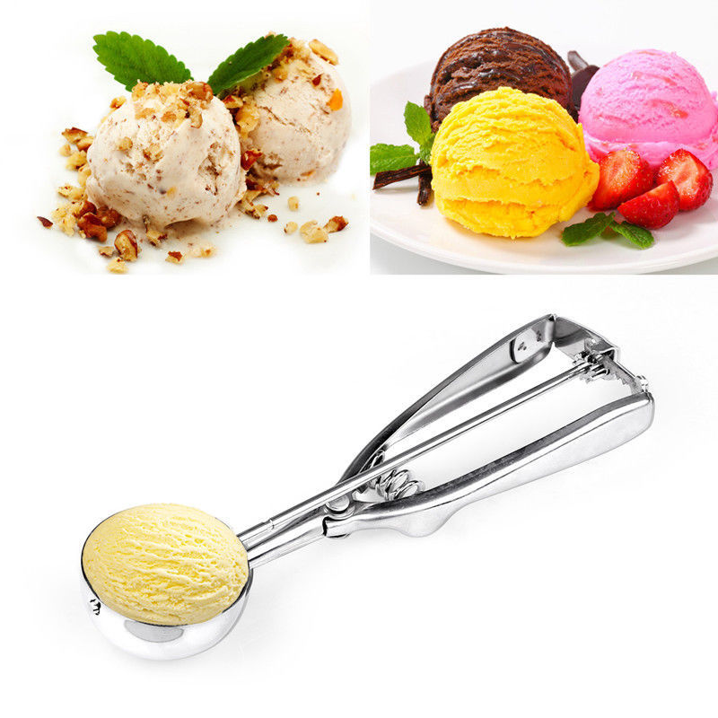 สแตนเลสไอศครีมช้อนไอศครีมช้อนไอศครีมตักตักตักผลไม้ Stainless steel ice cream spoon ice cream spoon scoop fruit scoop