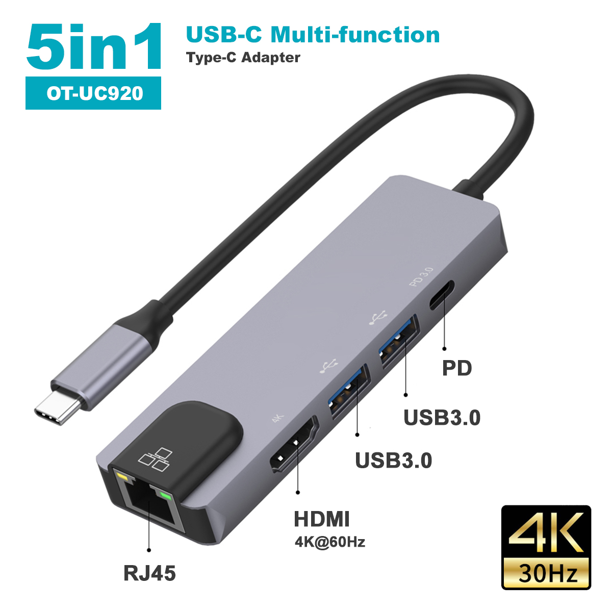 USB C to Adapter,RJ45 to USB C Thunderbolt 3/TypeC Gigabit