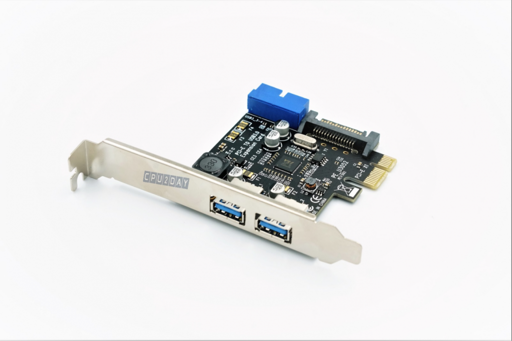 การ์ดเพิ่มช่อง USB 3.0 PCIE แบบ 2 พอร์ต พร้อมหน้า 19 / 20PIN อินเตอร์เฟส ราคาถูก สุดคุ้ม พร้อมส่ง ส่งเร็ว ประกันไทย BY CPU2DAY