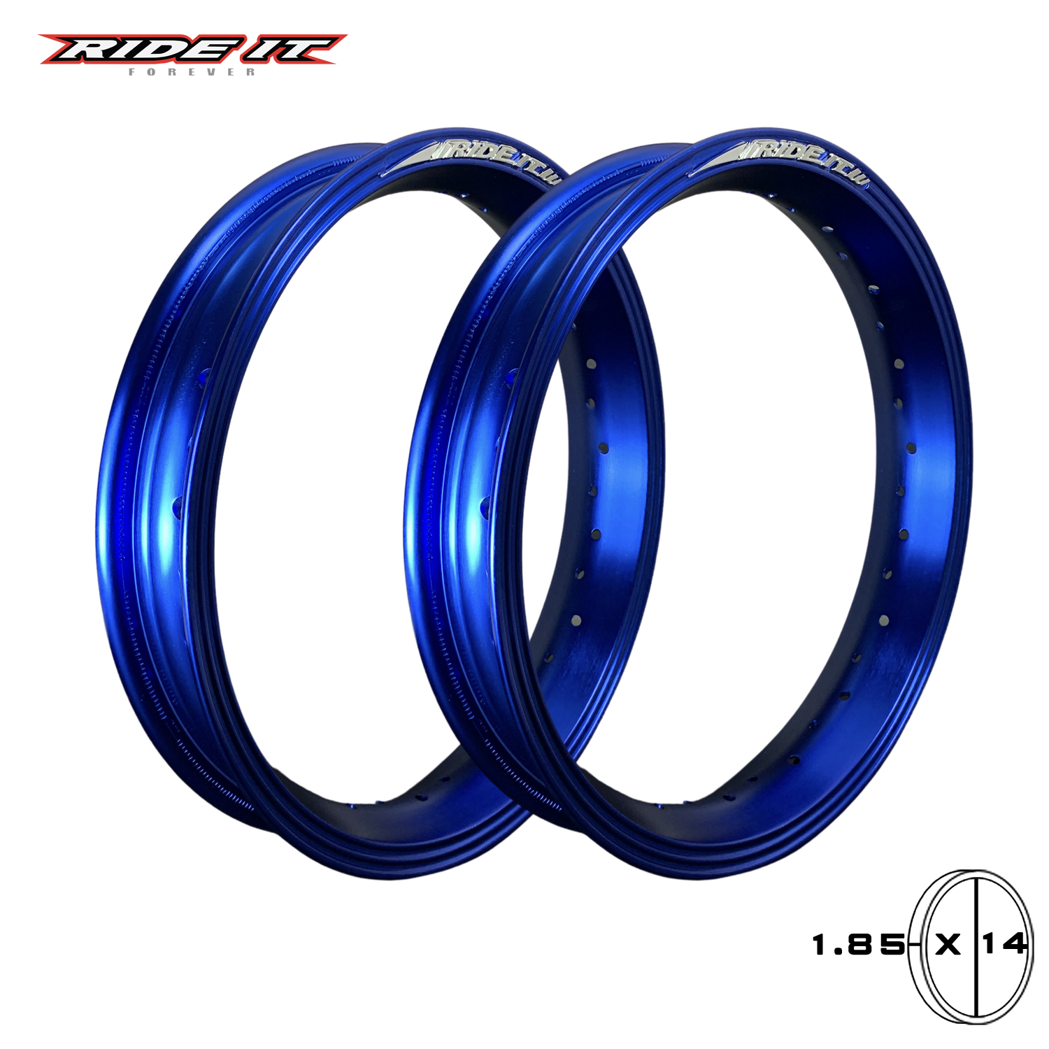 ล้อมอเตอร์ไซค์ Ride it ล้อขอบ 1.85 x 14 รุ่น Spyder Pro 1 คู่ (4สี