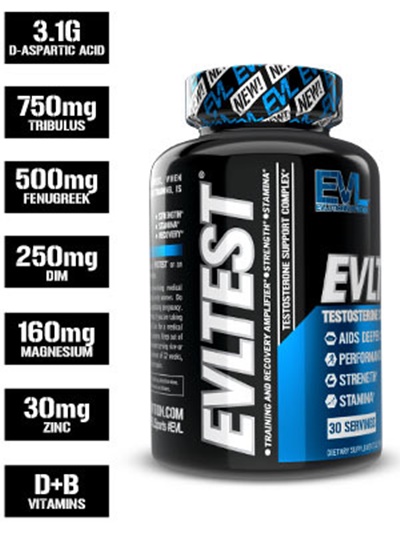 Evlution Nutrition Testosterone Booster (120 Tablets) Recovery Amplifier for Men Supports Natural Testosterone Levels Muscular Strength Stamina and Sleep เพิ่มเทสโทสเตอโรน ลดเอสโตรเจน  นอนหลับ