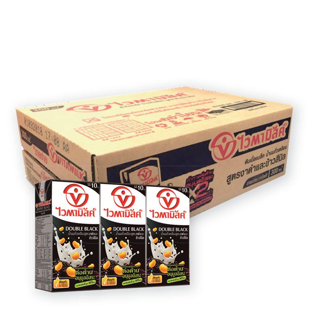 ไวตามิ้ลค์ นมถั่วเหลือง 300 มล. x36 กล่อง/Vitamilk Soymilk 300 ml. X36 boxes