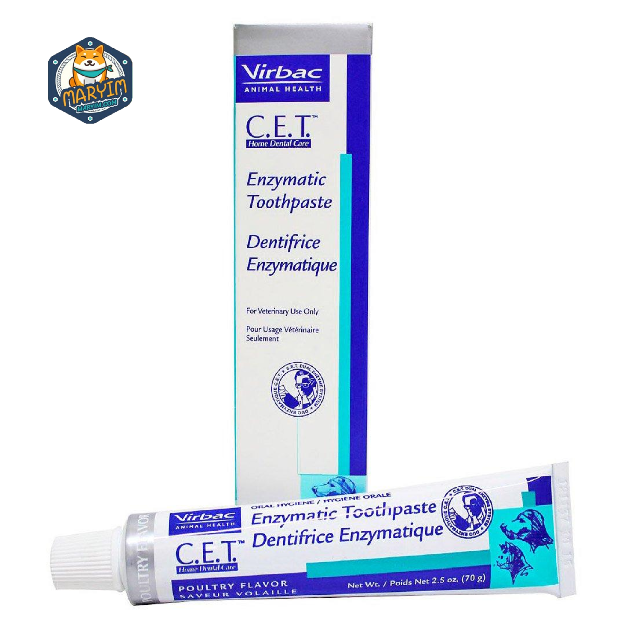 Virbac C.E.T Enzymatic Toothpaste poultry ยาสีฟันสำหรับสุนัขและแมว รสไก่