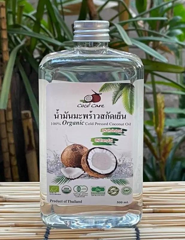 ภาพสินค้าCoco'Care น้ำมันมะพร้าวสกัดเย็น ออร์แกนิก 100% Organic Cold Pressed Coconut Oil (ทานง่าย กลิ่นหอม บำรุงผิว เช็ดเครื่องสำอาง) 500ml จากร้าน sandy-shop บน Lazada ภาพที่ 6