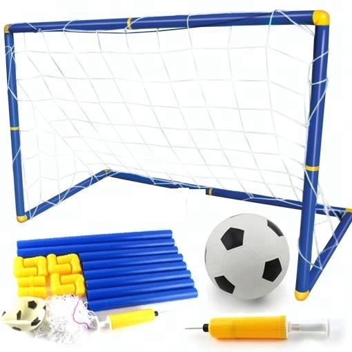 โกฟุตบอลขนาดเล็กสำหรับเด็กแบบพกพาพร้อมเน็ตและบอลของเล่นกีฬากลางแจ้งสำหรับเด็กกิจกรรมกีฬาฟุตบอล   Kids Small Portable Football Goal with Net and Ball, Child Outdoor Sporting Toy, Soccer Sports Activities