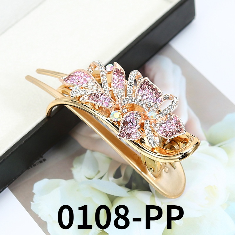 Korea's new colorful rhinestone flower hairpin exquisite butterfly hair accessories