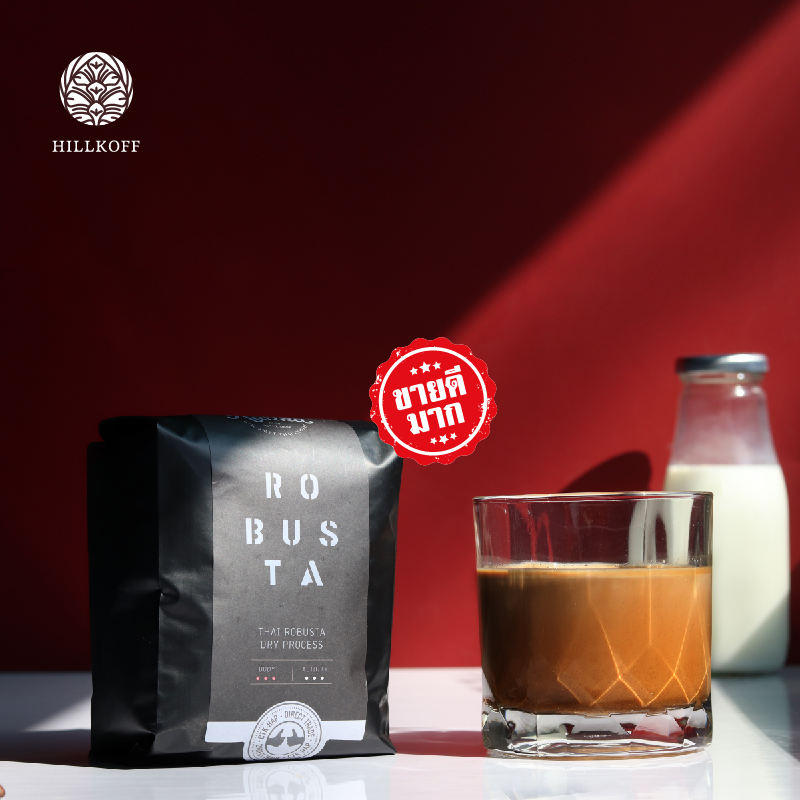 เมล็ดกาแฟคั่ว RATIKA COFFEE ROBUSTA เมล็ดกาแฟโรบัสต้าแท้ 100% กาแฟราติก้าคั่วเข้ม ขนาด 250g.