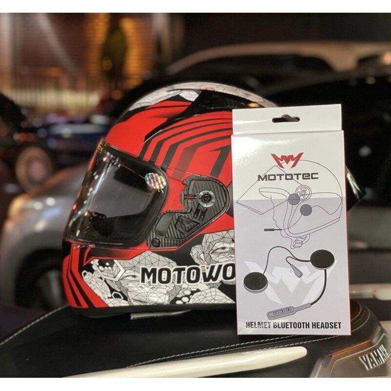 Mototec MT-HB1 Helmet Bluetooth Headset หูฟังไร้สาย หูฟังบลูทูธติดหมวกกันน็อค รองรับบลูทูธ V5.0