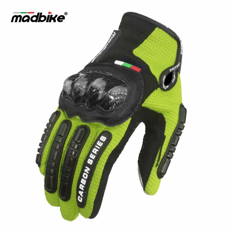 ถุงมือใส่ขับรถ ขับรถมอเตอร์ไซด์ Carbon Fiber MadBike Premium Quality