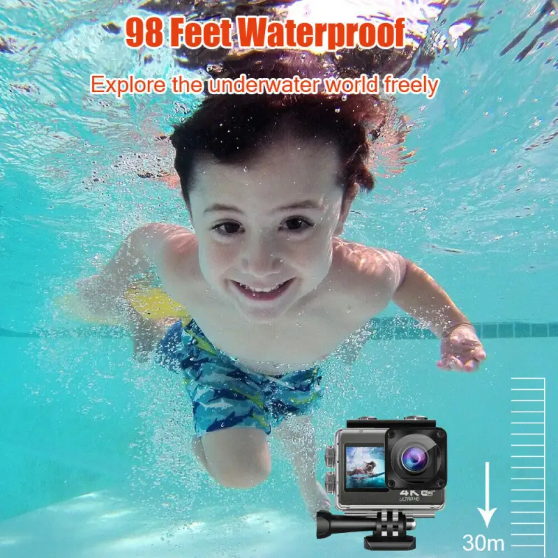 ภาพสินค้าNanotech 2013 กล้องกันน้ำ ถ่ายใต้น้ำ พร้อมรีโมท Sport camera Action camera 4K Ultra HD waterproof WIFI FREE Remote - แบตอึดที่สุดในไทยถึง 1350 Mha จากร้าน Nano Camera บน Lazada ภาพที่ 9