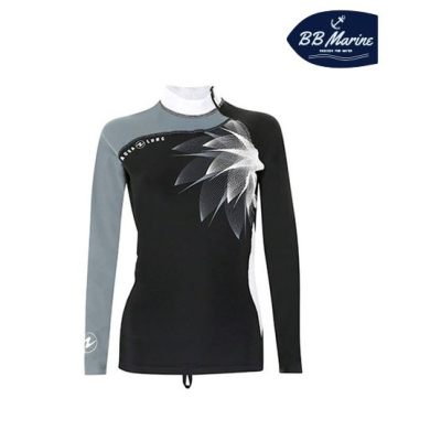 ดูภาพ เสื้อว่ายน้ำรัชการ์ดผู้หญิง AQUA LUNG Black Ice LS & Collar Zip Women's Rashguards เพิ่มเติม เสื้อว่ายน้ำรัชการ์ดผู้หญิง AQUA LUNG Black Ice LS & Collar Zip Women's Rashguards