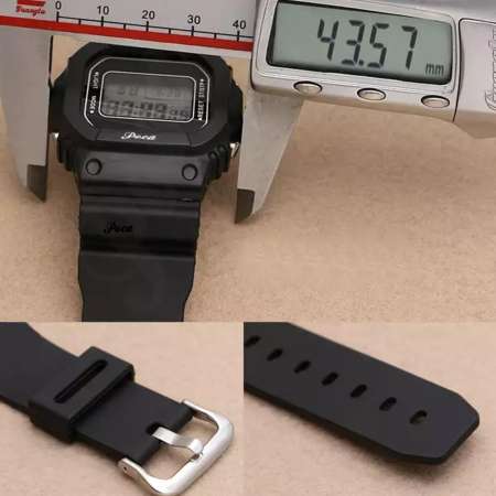 Poca Watch PiCcY นาฬิกาข้อมือแฟชั่นผู้หญิง-ผู้ชาย นาฬิกาข้อมือ ดิจิตอล สายยาง ตั้งปลุกได้ กันน้ำได้ รุ่น PS SH-718Black DW5000 แถมฟรีกล่อง POCA
