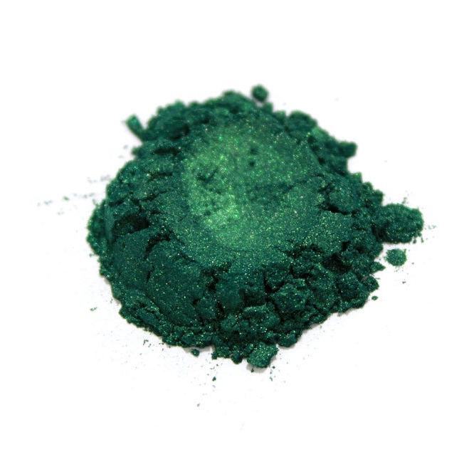 Deep Green Mica Powder for Soap Making, Nail Polish Supplies Handmade Cosmetics Pigment Colorant Powder Natural 6055