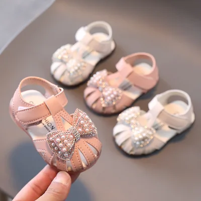 Princess Sandals 2021 New Anti-kick Sandals for Girl Infant Baby Toddler Shoes 10 Months Fashion Soft Soles 0-1-2 Years Old