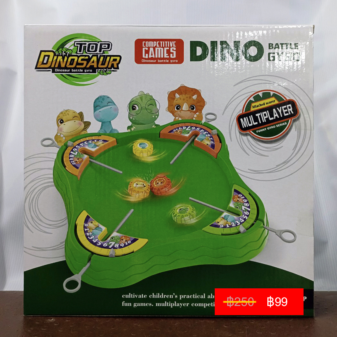 ของเล่นสนุก ลูกข่างไดโนเสาร์ Dino battle gyro สนามแข่งลูกข่าง | Lazada ...