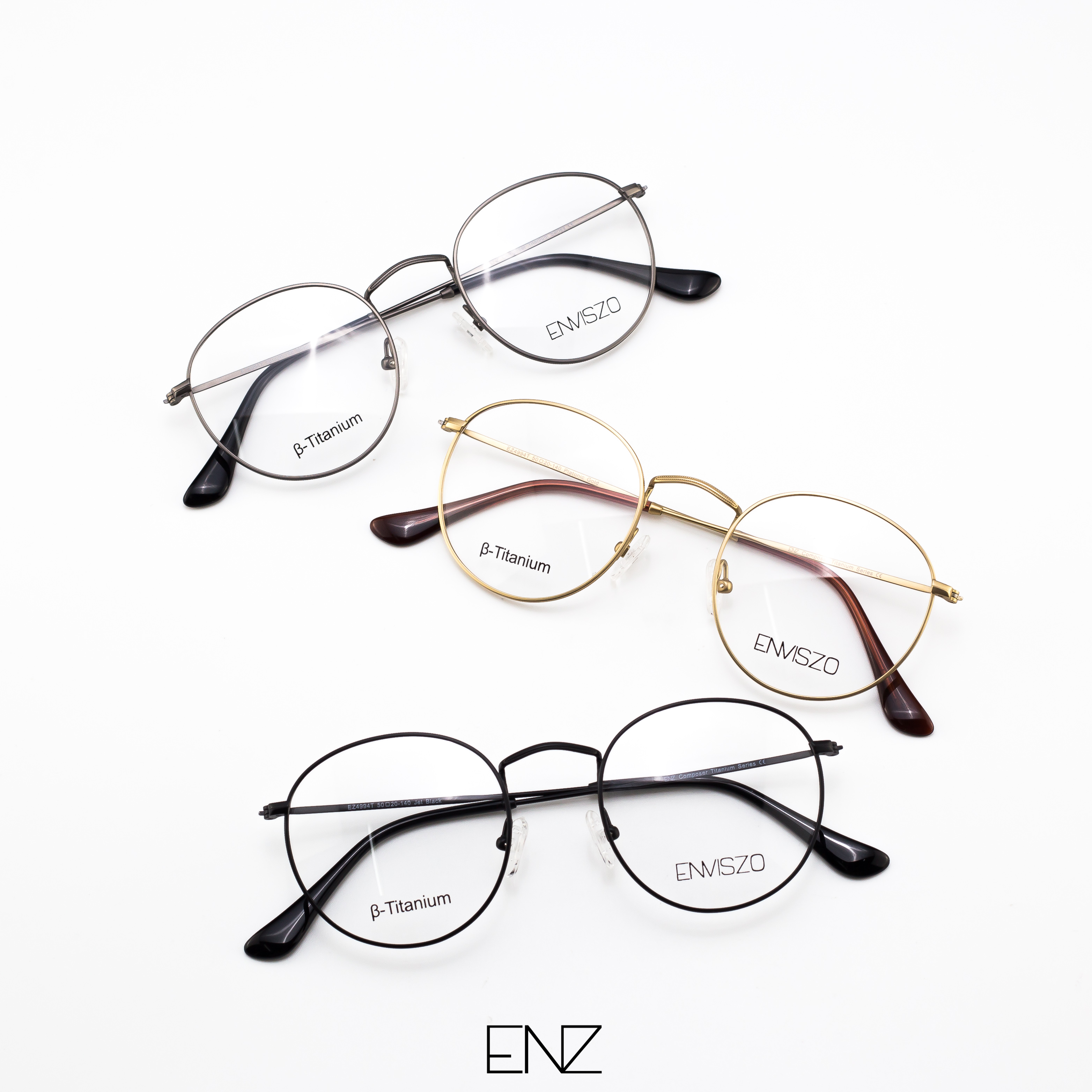 ENVISZO EZ4994T Composer Titanium กรอบแว่นตา สำหรับตัดเลนส์สายตา บาง เบา ใส่สบาย