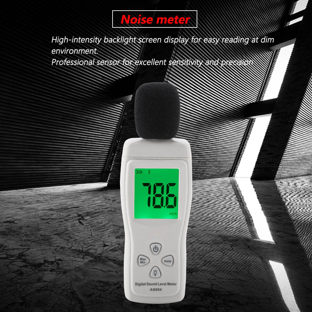 เครื่องวัดระดับเสียง SMART SENSOR AS804 Digital sound level meter test ...