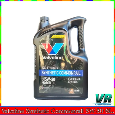 Valvoline น้ำมันเครื่องดีเซล Valvoline Synthetic Commonrail 5W-30 สังเคราะห์แท้100% ปริมาณ 6 ลิตร