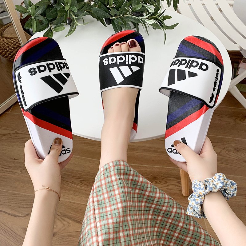 Adidas รองเท้าแตะแฟชั่น พิมพ์ลาย สวมใส่สบาย Unisex Flip flops รุ่น 1688-2