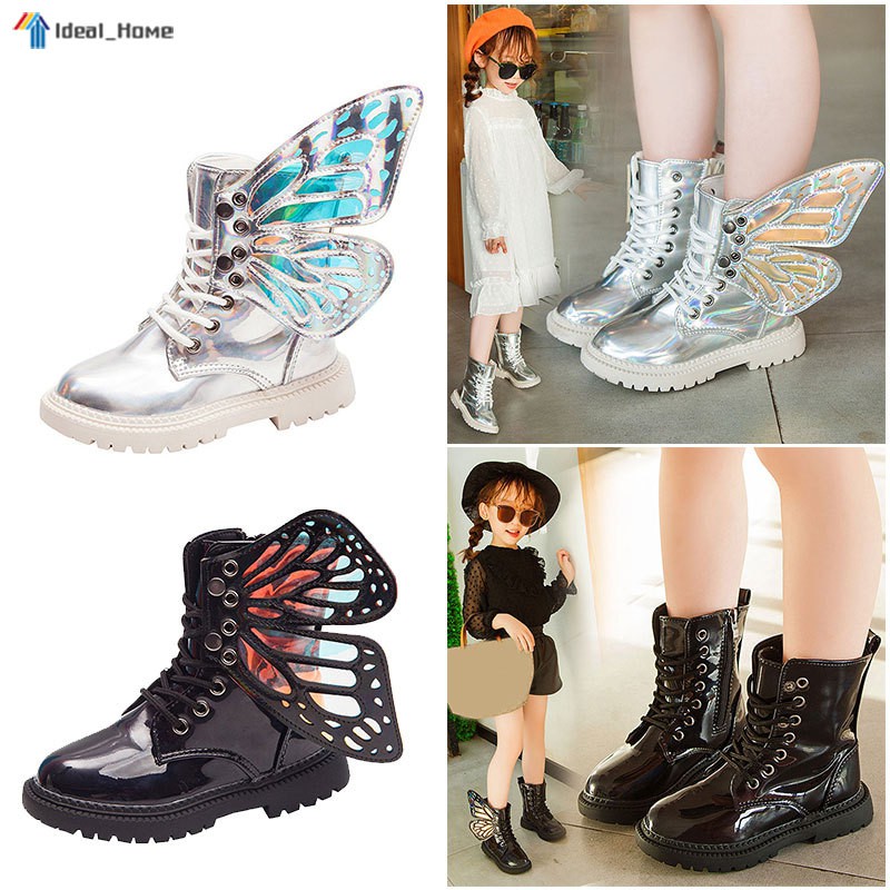 Angel Wings Boots for Kids Girls Durable Fashionable Kids Boots with Wings