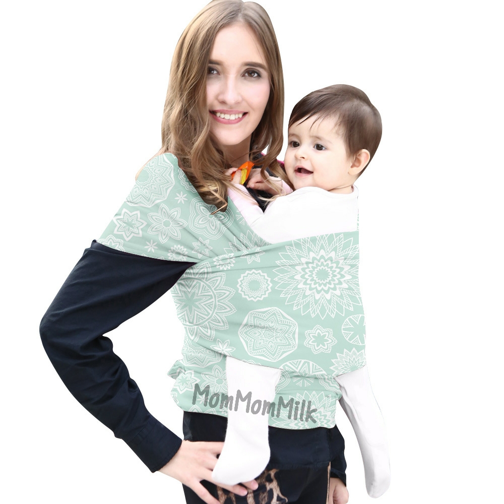 ผ้าอุ้มเด็ก เป้ผ้าอุ้มเด็ก Baby Wrap แบรนด์ EGMAO ผ้าอุ้มเด็กเสมือนท้องแม่ ใช้ได้ตั้งแต่ทารกแรกเกิด ถึง น้ำหนัก 20 kg แถมฟรี!!! ถุงผ้า  By mommommilk  สีวัสดุ เขียวมะกอก (Green)