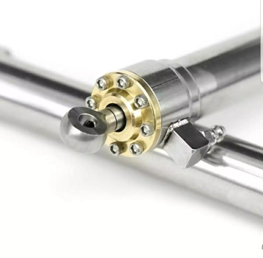 Cylindre Hydraulique En Laiton LESU 120mm - Pour Camion Benne RC 1/14, TAMIYA, DIY | Modélisme